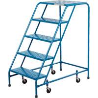 Escabeau roulant, 5 marches, Largeur de la marche 18", Hauteur de la plateforme 46", Acier Air Extreme Inc.