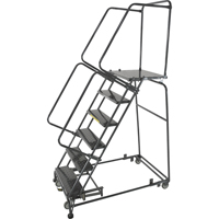 &eacute;chelles roulantes avec pied verrouillable activ&eacute; par le poids, 5 marches, Largeur de la marche 24", Hauteur de la plateforme 50", Acier Air Extreme Inc.