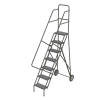 Rolling Ladder, 7 Steps, Serrated, 70" High Air Extreme Inc.