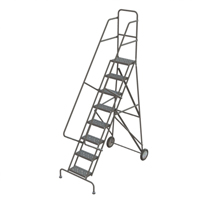 Rolling Ladder, 8 Steps, Serrated, 86" High Air Extreme Inc.