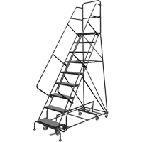 &eacute;chelles roulantes multidirectionnelles, 9 marches, Largeur de la marche 24", Hauteur de la plateforme 90", Acier Air Extreme Inc.