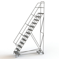 &eacute;chelles roulantes multidirectionnelles, 13 marches, Largeur de la marche 24", Hauteur de la plateforme 130", Acier Air Extreme Inc.