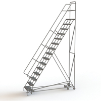 &eacute;chelles roulantes multidirectionnelles, 15 marches, Largeur de la marche 24", Hauteur de la plateforme 150", Acier Air Extreme Inc.