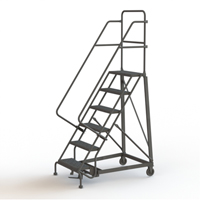 &eacute;chelles roulantes robustes, 6 marches, Largeur de la marche 24", Hauteur de la plateforme 60", Acier Air Extreme Inc.