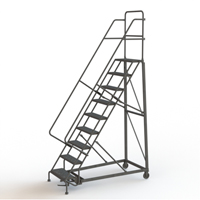 &eacute;chelles roulantes robustes, 9 marches, Largeur de la marche 24", Hauteur de la plateforme 90", Acier Air Extreme Inc.