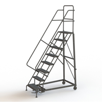 &eacute;chelles roulantes robustes, 8 marches, Largeur de la marche 24", Hauteur de la plateforme 80", Acier Air Extreme Inc.
