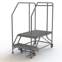 Plateforme de travail mobile, Acier, 2 Marches, 20" ha, 35" p, 24" Marche, Stri&eacute; Air Extreme Inc.