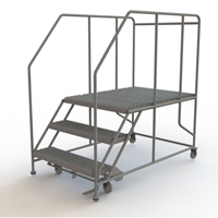 Plateforme de travail mobile, Acier, 3 Marches, 30" ha, 48" p, 36" Marche, Stri&eacute; Air Extreme Inc.
