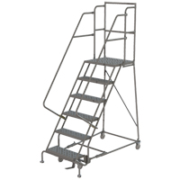 Deep Top Step Rolling Ladder, 7 Steps, 16" Step Width, 70" Platform Height, Steel Air Extreme Inc.
