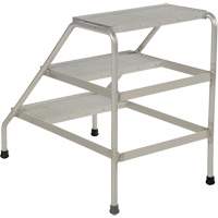 Aluminum Step Stand, 3 Step(s), 22-13/16" W x 34-9/16" L x 30" H, 500 lbs. Capacity Air Extreme Inc.