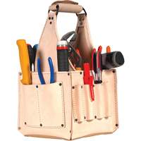 Porte-outils pour &eacute;lectricien et travaux d'entretien, Cuir, 17 pochettes, Beige Air Extreme Inc.