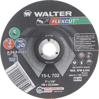 Meules &agrave; moyeu d&eacute;port&eacute; Flexcut, 7", 24 Grain, Oxyde d'aluminium, 7/8", 8600 Tr/min, Type 29 Air Extreme Inc.