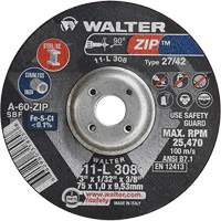 Zip Cutting and Grinding Wheel, 3" x 1/13", 3/8" Arbor, Type 27, 60 Grit, Aluminum Oxide Air Extreme Inc.