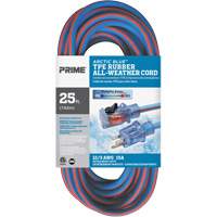 Cordon rallonge verrouillable toute saison en caoutchouc TPE Arctic Blue, Toutes saisons, SJEOW, AWG 12/3, 15 A, 25' Air Extreme Inc.
