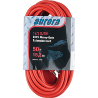 Vinyl Extension Cord, Outdoor, SJTW, 12/3 AWG, 15 A, 3 Outlet(s), 50' Air Extreme Inc.