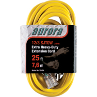 Vinyl Extension Cord with Light Indicator, Outdoor, SJTOW, 12/3 AWG, 15 A, 25' Air Extreme Inc.