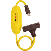 Cordons &agrave; trois prises avec disjoncteur de fuite &agrave; la terre, 120 V, 15 A, Cordon de 2' Air Extreme Inc.