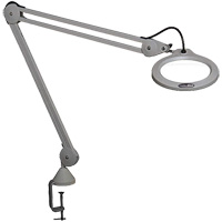 Lampe grossissante, Dioptrie 5, Ampoule DEL, Bras de 45", Pinces serre-joints, Gris Air Extreme Inc.