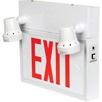 Exit Sign with Security Lights, LED, Battery Operated/Hardwired, 12-1/10" L x 11" W, English Air Extreme Inc.