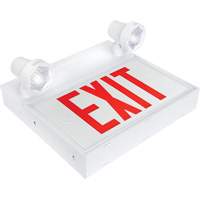 Exit Sign with Security Lights, LED, Battery Operated/Hardwired, 12-1/10" L x 11" W, English Air Extreme Inc.
