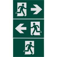 Running Man Sign with Security Lights, LED, Battery Operated/Hardwired, 12-1/10" L x 11" W, Pictogram Air Extreme Inc.