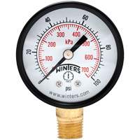 Economy Pressure Gauge, 2" , 0 - 100 psi, Bottom Mount, Analogue Air Extreme Inc.