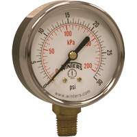 Economy Pressure Gauge, 2-1/2" , 0 - 30 psi, Bottom Mount, Analogue Air Extreme Inc.