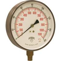 Contractor Pressure Gauge, 4-1/2" , 0 - 160 psi, Bottom Mount, Analogue Air Extreme Inc.